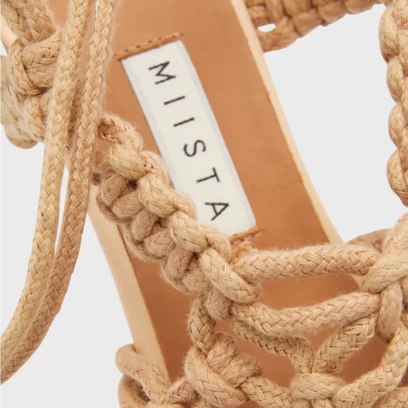 New! MIISTA ‘Braided Rope Ankle Tie’ Sandals - Picture 8 of 16